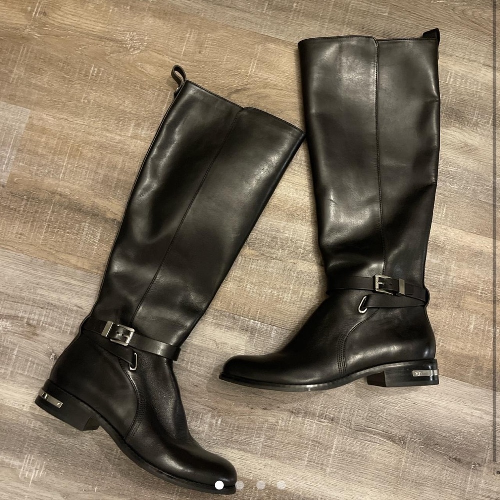 Michael Kors Black Knee High Leather Boots- Worn 2x